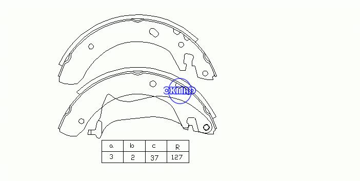 LAND ROVER FREELANDER Soft Top (L314) Sapatas de freio de tambor OEM: SFS100140 FSB556 GS8633, OK-BS100